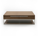 Helenora - Contemporary Grey Fabric & Walnut Trim Bed