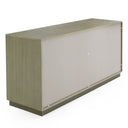 Nixa - Modern Wide Birch + Brushed Bronze Dresser