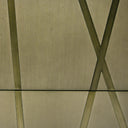 Nixa - Modern Wide Birch + Brushed Bronze Dresser