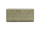 Nixa - Modern Wide Birch + Brushed Bronze Dresser