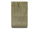 Nixa - Modern Wide Birch + Brushed Bronze Chest