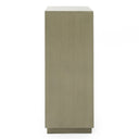 Nixa - Modern Wide Birch + Brushed Bronze Chest