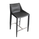 Halo - Modern Grey Saddle Leather Counter Stool