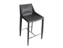 Halo - Modern Grey Saddle Leather Counter Stool