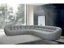Yolonda - Modern Curved Beige Fabric Sofa Set