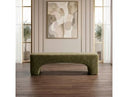 Siegal - Modern Olive Green Fabric Bench