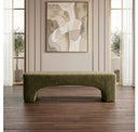 Siegal - Modern Olive Green Fabric Loveseat Sofa