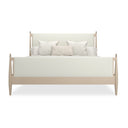Unity Bed - King - Sun Drenched Oak, Lucent Bronze Metallic Metal, Fabric 21016-34CC-P by Caracole