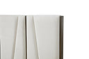 Nixa - Modern Beige Velvet + Brushed Bronze Bed
