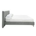 aria - italian modern grey fabric bed