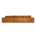 Cambria - Modern RAF Cognac Leather Sectional Sofa