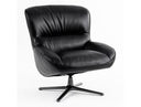 Theo - Modern Black Leather Accent Chair