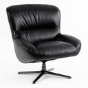 Theo - Modern Black Leather Accent Chair