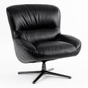 Theo - Modern Black Leather Accent Chair