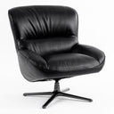 Theo - Modern Black Leather Accent Chair