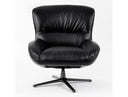 Theo - Modern Black Leather Accent Chair