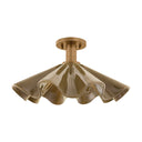 Patina Brass Libertyville Semi Flush 17.75" by Hudson Valley