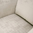 Forbis - Contemporary Light Grey Fabric + Brown Accent Chair