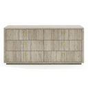 Roma - Modern Faux Travertine + Gold Dresser