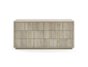 Roma - Modern Faux Travertine + Gold Dresser