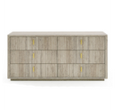 Roma - Modern Faux Travertine Rectangular Coffee Table