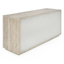 Roma - Modern Faux Travertine + Gold Dresser