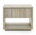 Roma - Modern Faux Travertine Rectangular Coffee Table