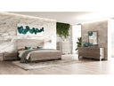 Charlene Modern Grey Elm & Stainless Steel Bedroom Set