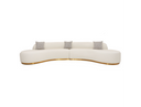 Weldon - Modern Grey Fabric Curved Sectional Sofa
