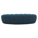 Yolonda - Modern Curved Dark Teal Fabric Sofa