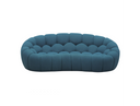 Yolonda - Modern Curved Light Grey Fabric Chair