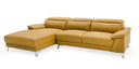 Sura - Modern Camel Leather Left Facing Sectional Sofa