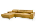 Sura - Modern Camel Leather Left Facing Sectional Sofa