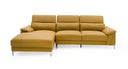 Sura - Modern Camel Leather Left Facing Sectional Sofa