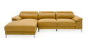 Sura - Modern Camel Leather Left Facing Sectional Sofa