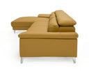 Sura - Modern Camel Leather Left Facing Sectional Sofa