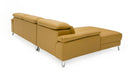 Sura - Modern Camel Leather Left Facing Sectional Sofa