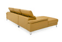Sura - Modern Camel Leather Left Facing Sectional Sofa