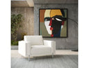 Schmidt - Modern Off White Fabric Chair