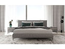 Aria - Italian Modern Multi Grey Bed and Two Nightstands