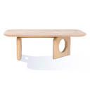 Osaka - Modern Faux Marble + Natural Ash Dining Table