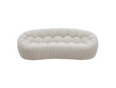Yolonda - Modern Curved Beige Fabric Sofa Set