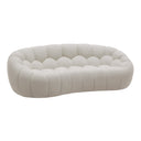 Yolonda - Modern Curved Off-White Fabric Sofa Set