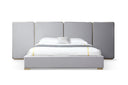 Athena - Modern Light Grey Linen + Gold Bed