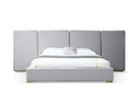Athena - Modern Light Grey Linen + Gold Bed