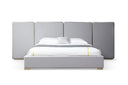 Athena & Rothsay - Modern Grey Fabric + Wenge + Gold Bedroom Set