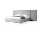 Athena & Rothsay - Modern Grey Fabric + Wenge + Gold Bedroom Set