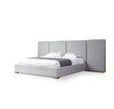 Athena - Modern Light Grey Linen + Gold Bed