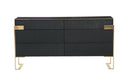 Rothsay - Modern Wenge + Gold Dresser