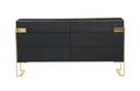 Rothsay - Modern Wenge + Gold Dresser
